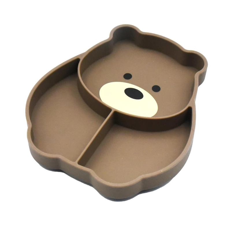 PLATO DE SILICONA CON SUCCION - OSO - 1