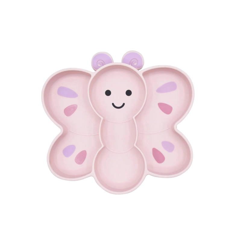 PLATO DE SILICONA CON SUCCION - MARIPOSA - 1