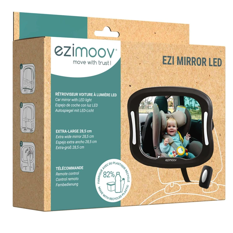 ESPEJO CON LUZ LED DE BEBE  PARA AUTO - 5