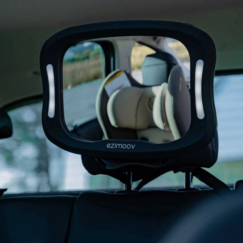 ESPEJO CON LUZ LED DE BEBE  PARA AUTO - 6