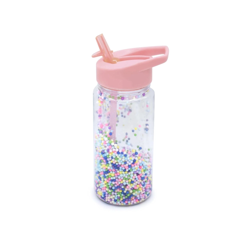 BOTELLA DE AGUA DE DOBLE PARED CON BOMBILLA - ROSADO - 1