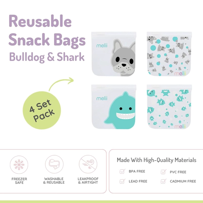 PACK DE 4 BOLSAS PARA SNACKS REUTILIZABLES - 3