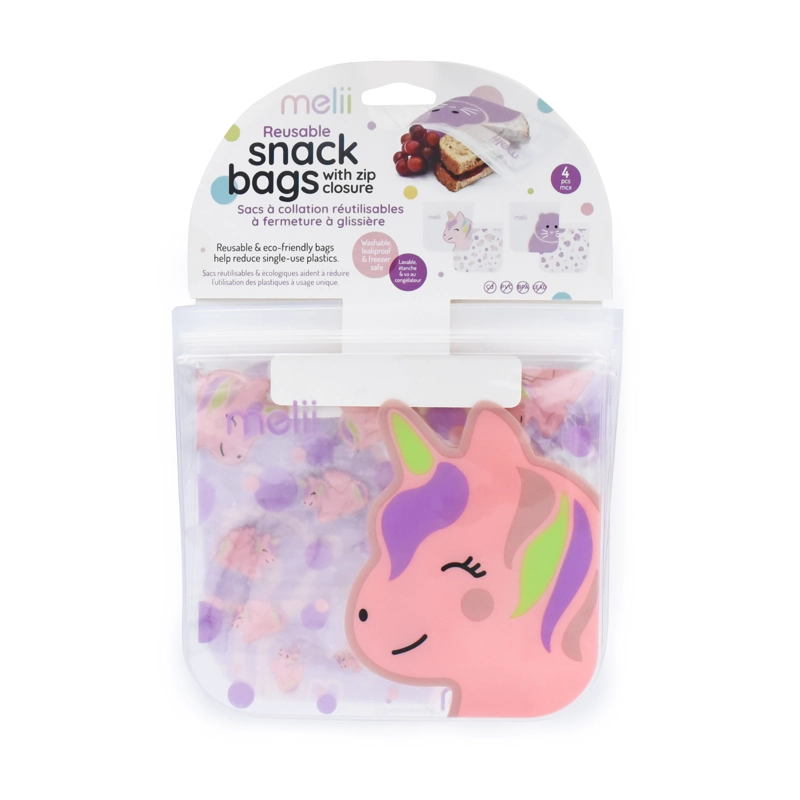 PACK DE 4 BOLSAS PARA SNACKS REUTILIZABLES - 10