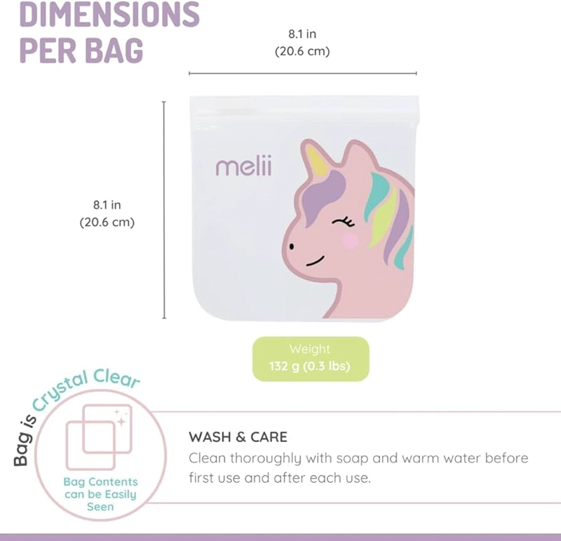 PACK DE 4 BOLSAS PARA SNACKS REUTILIZABLES - 2