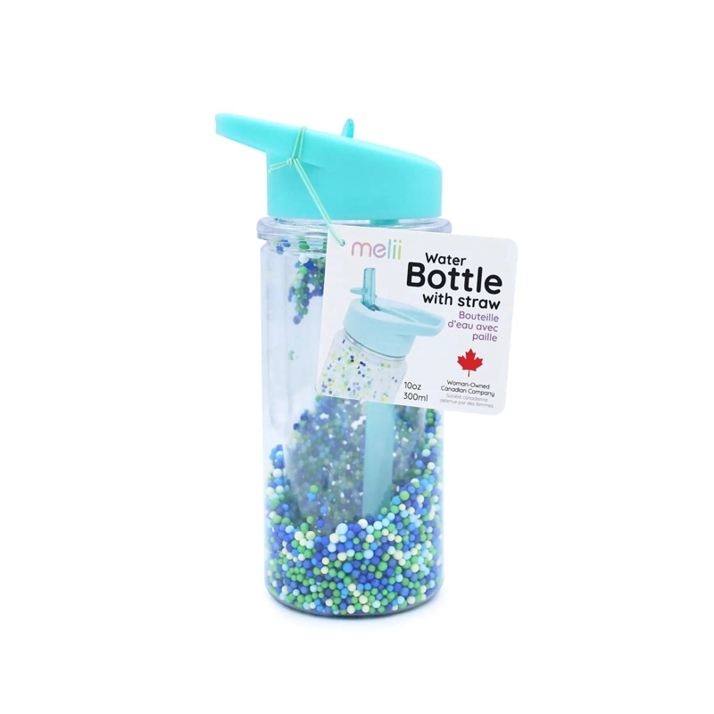 BOTELLA DE AGUA DE DOBLE PARED CON BOMBILLA - AZUL - 2