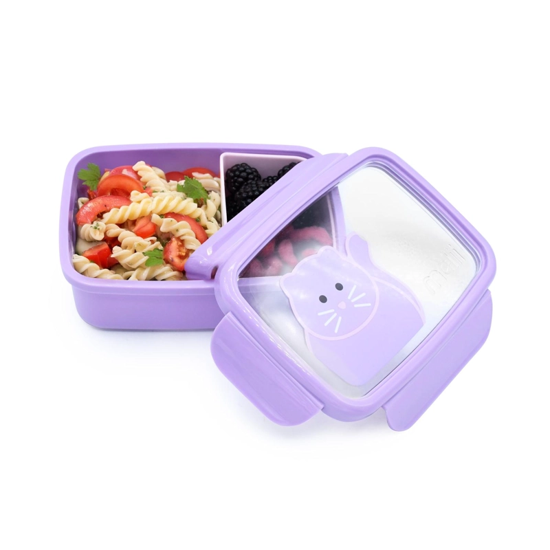 LONCHERA BENTO BOX CON COMPARTIMIENTOS 880 ML - GATO - 1
