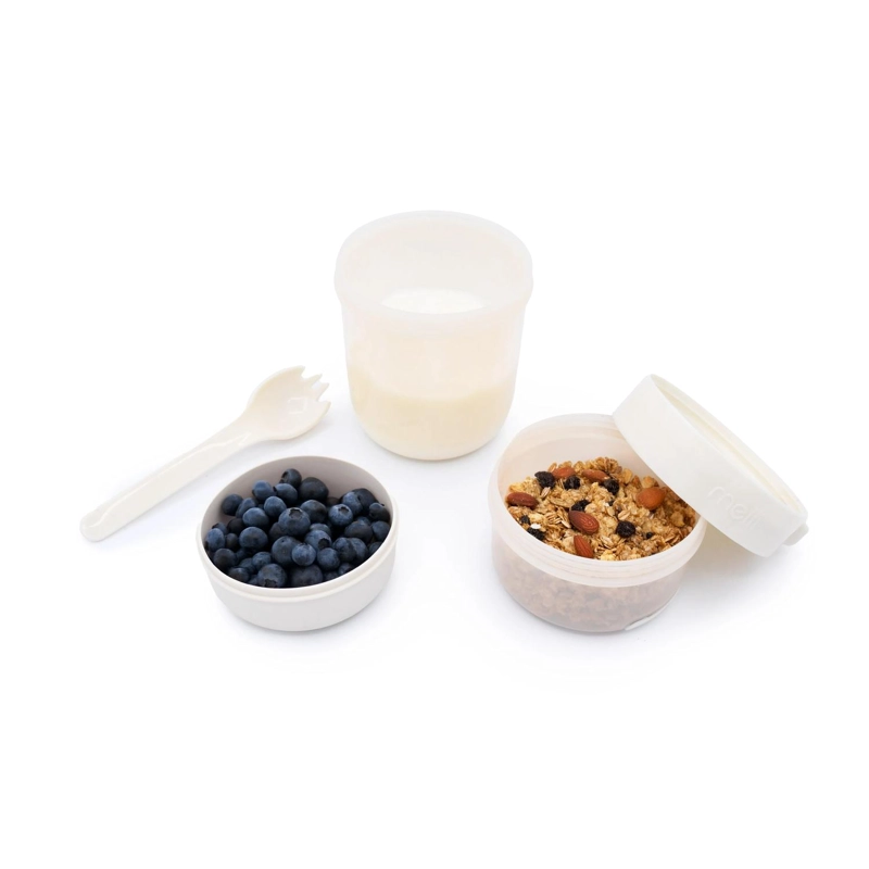 CONTENEDOR PARA YOGHURT Y ENSALADA - BEIGE - 2