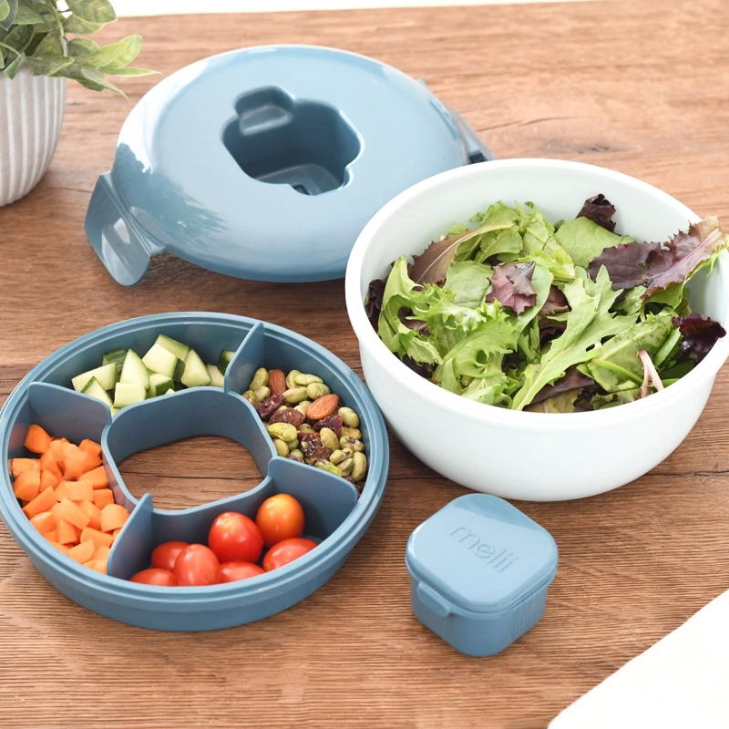CONTENEDOR BENTO PARA ENSALADAS - AZUL - 2