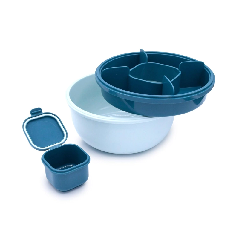 CONTENEDOR BENTO PARA ENSALADAS - AZUL - 3
