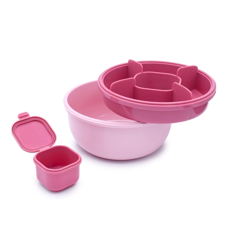 CONTENEDOR BENTO PARA ENSALADAS - ROSADO - 3