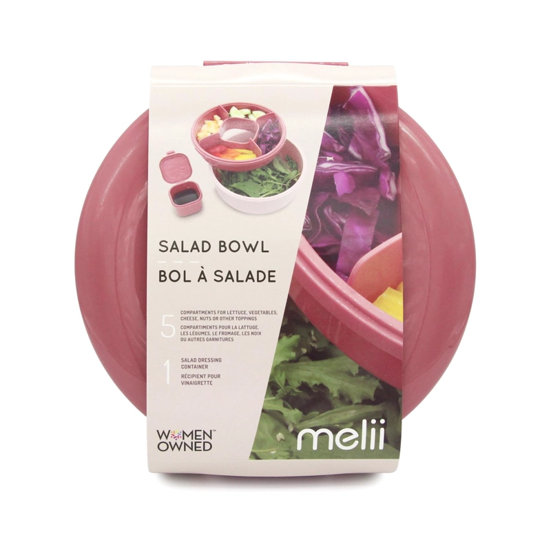 CONTENEDOR BENTO PARA ENSALADAS - ROSADO - 4
