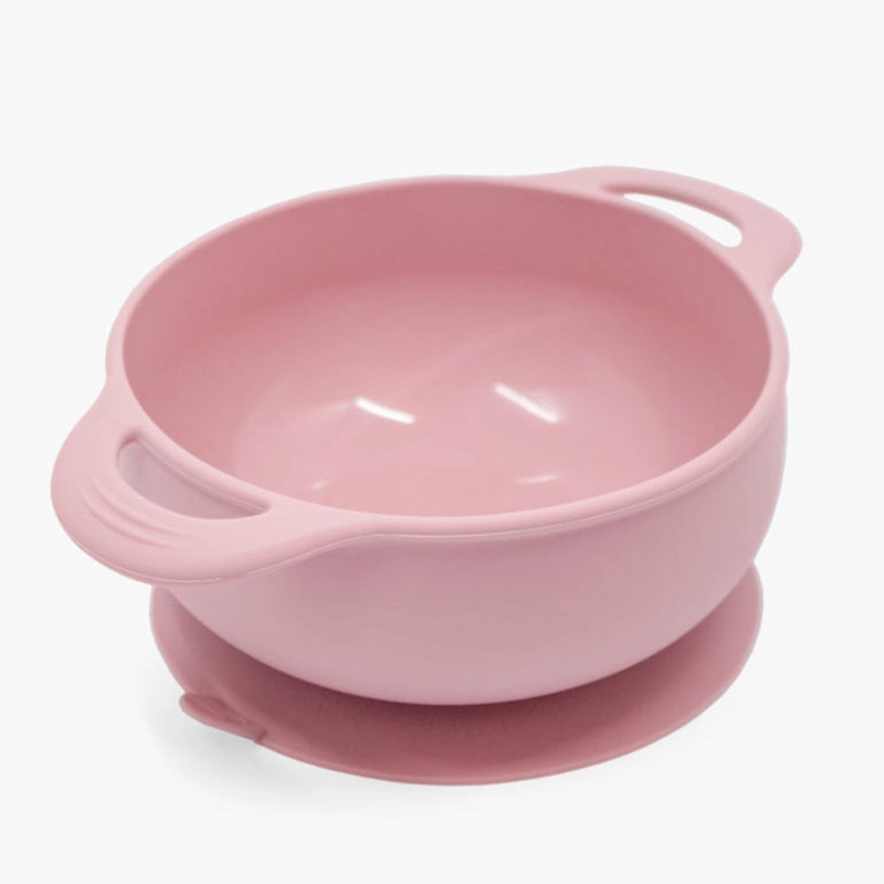 BOWL DE SILICONA CON SUCCION ROSADO - 1
