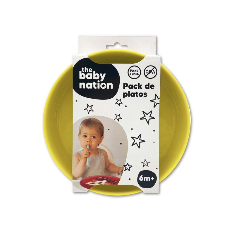 PACK DE 6 PLATOS DE PLASTICO - 1