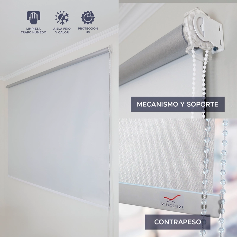 Cortina Blackout Blanca 120x230cm - 6
