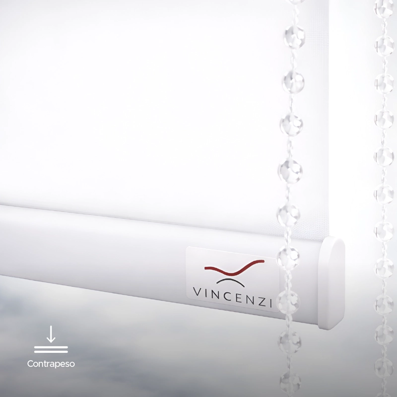 Cortina Blackout Bicolor Blanca 140x230 cm Vincenzi - 3