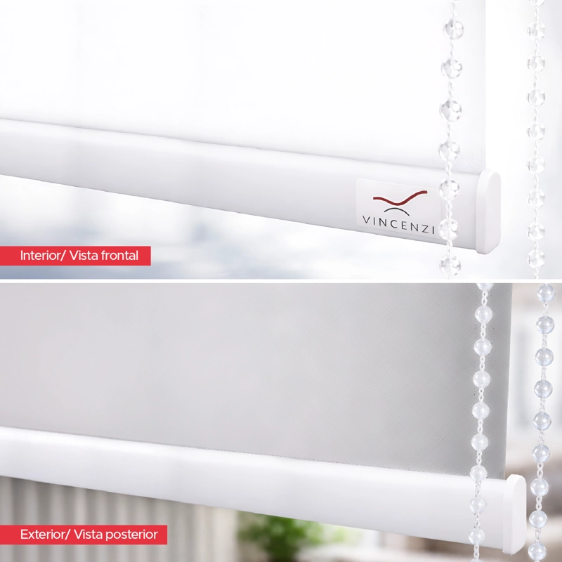 Cortina Blackout Bicolor Blanca 140x230 cm Vincenzi - 5