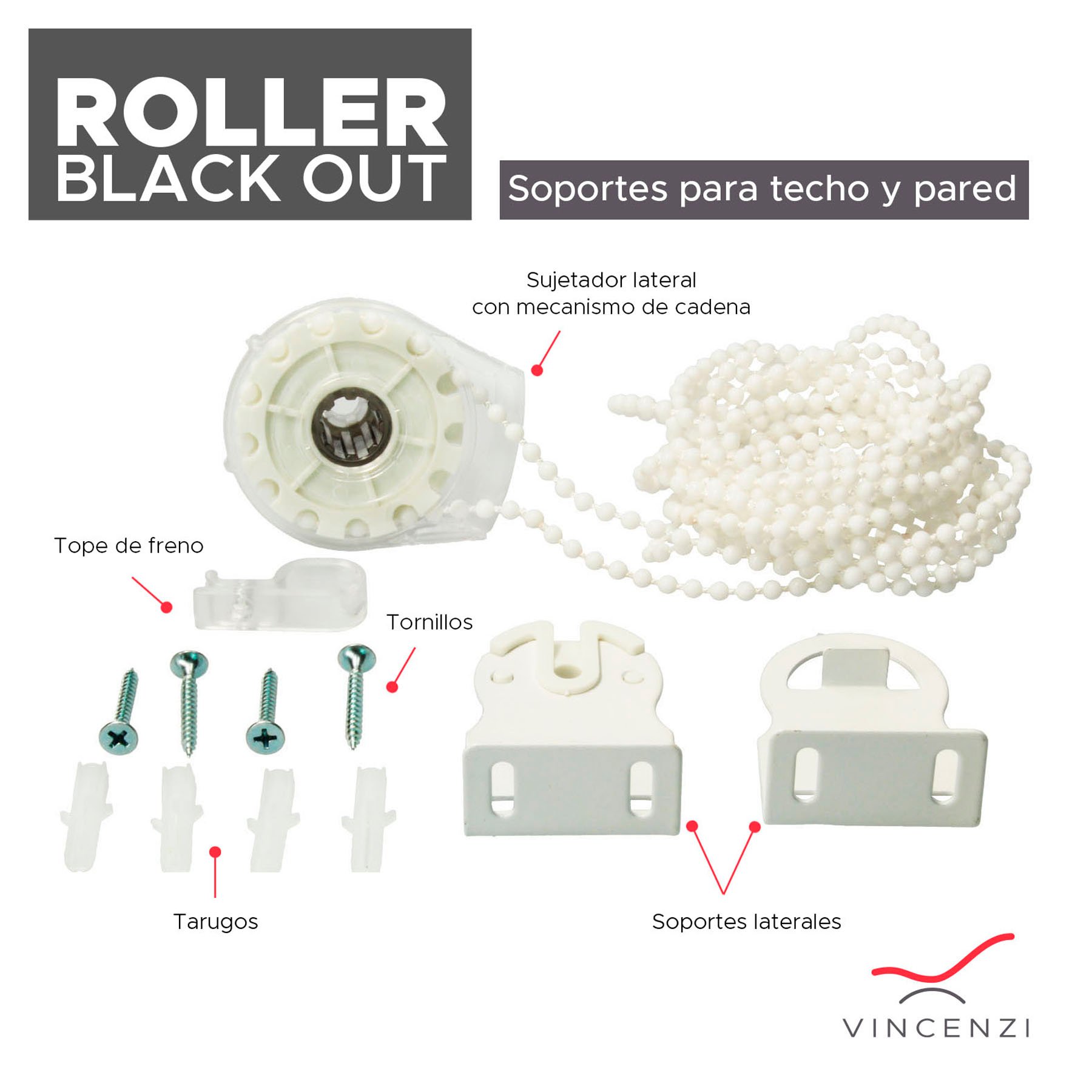 CORTINA ROLLER BLACKOUT GRIS 240X230CM - 5