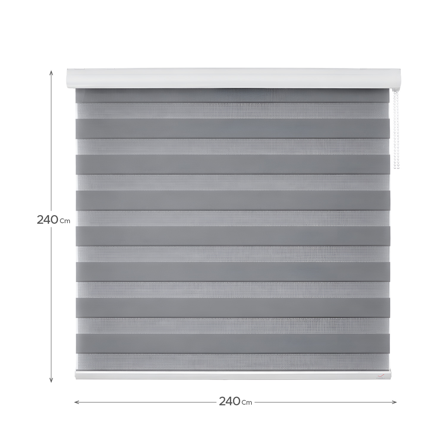 CORTINA ROLLER DUO GRIS 240X240 CM VINCENZI - 2