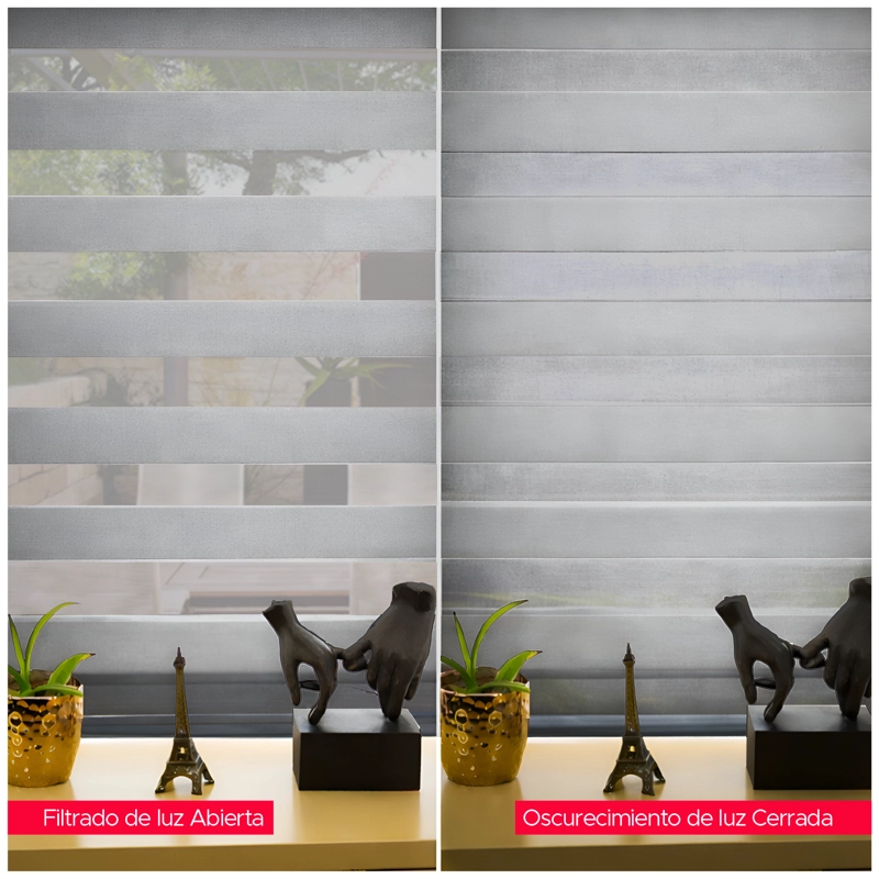 CORTINA ROLLER DUO GRIS 240X240 CM VINCENZI - 5