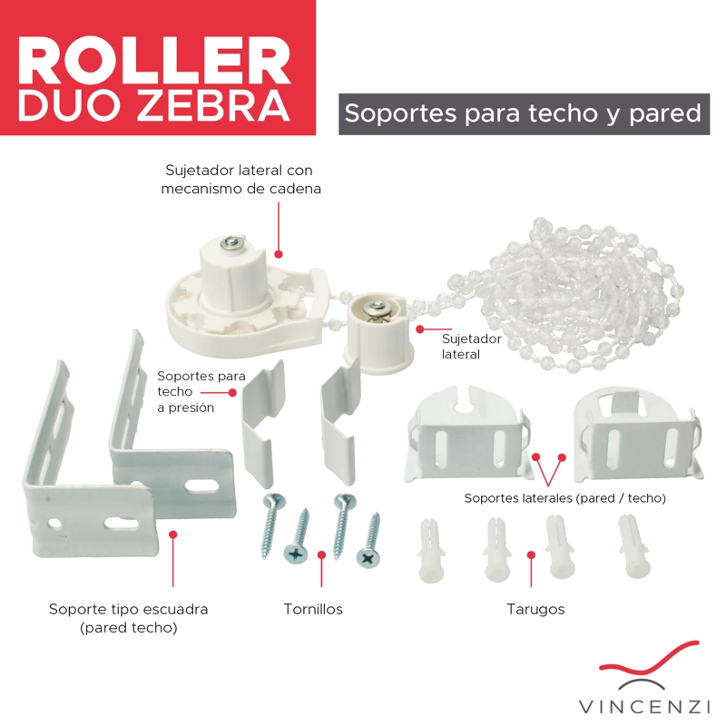 CORTINA ROLLER DUO BLANCA 120X120CM - 4
