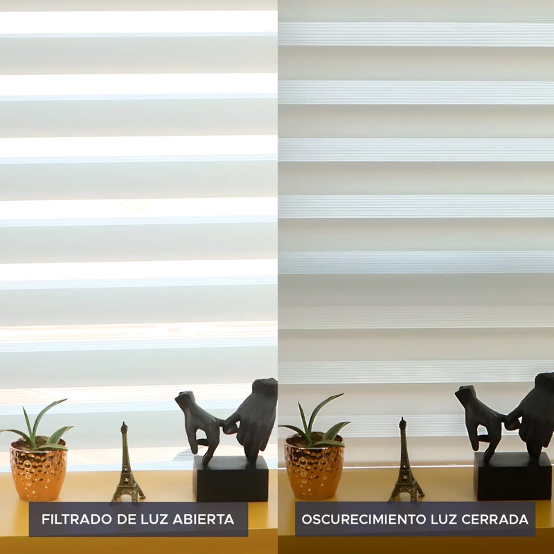 CORTINA ROLLER DUO EN COLOR BLANCO 240X240CM - 6
