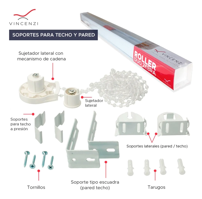 CORTINA ROLLER DUO EN COLOR BLANCO 240X240CM - 10