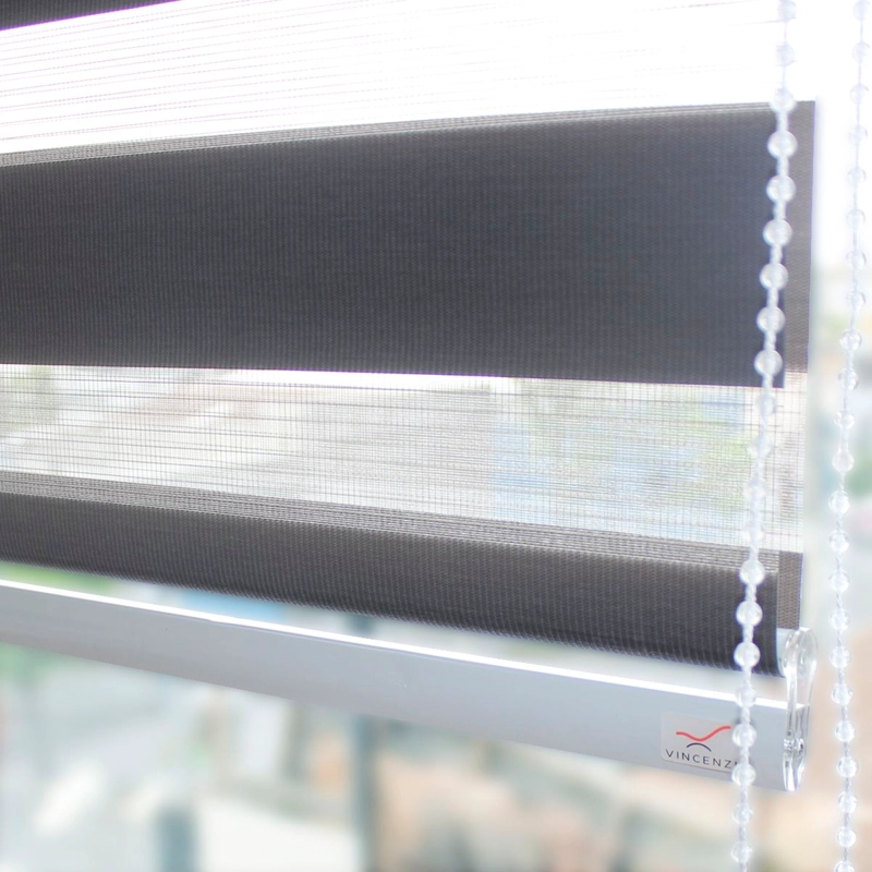 CORTINA ROLLER DUO LINO GRIS PEPPER 140X240CM - 1