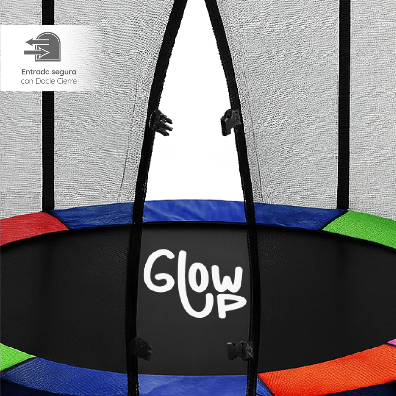 Cama Elástica 6ft 1.83mt soporta 160kg Malla Glowup + Escalera - 7
