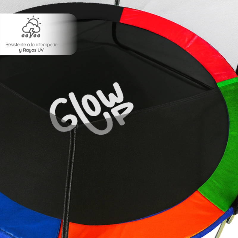 CAMA ELÁSTICA 12FT 3,66 MTS GLOWUP + MALLA Y ESCALERA - 4