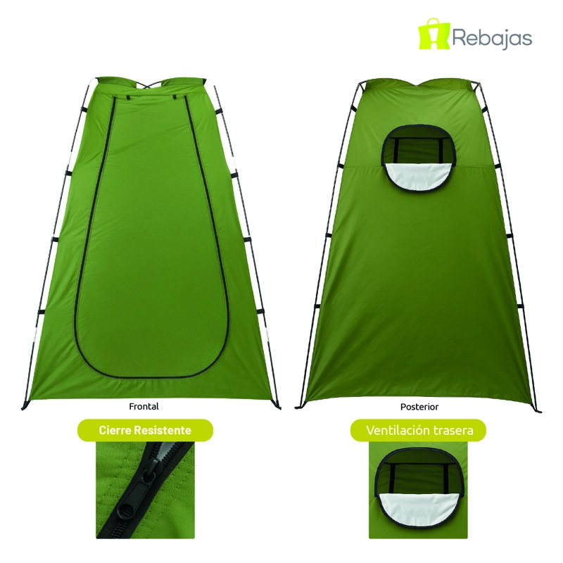 Baño Químico Portátil Caseta y Ducha Solar 20L para Camping - 4