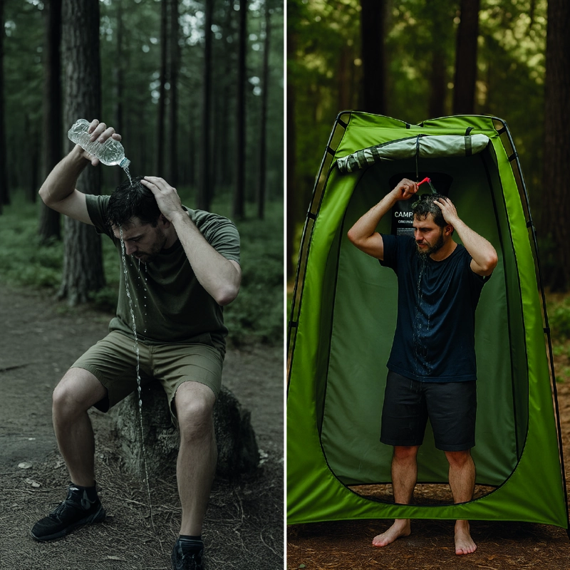 Baño Químico Portátil Caseta y Ducha Solar 20L para Camping - 9