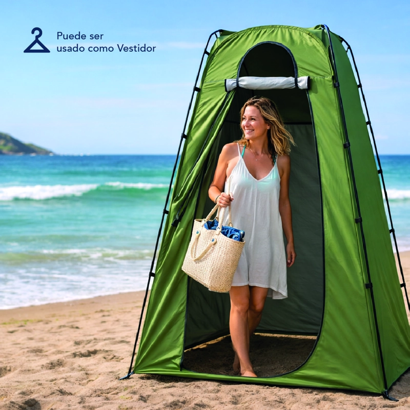 Baño Químico Portátil Caseta y Ducha Solar 20L para Camping - 10