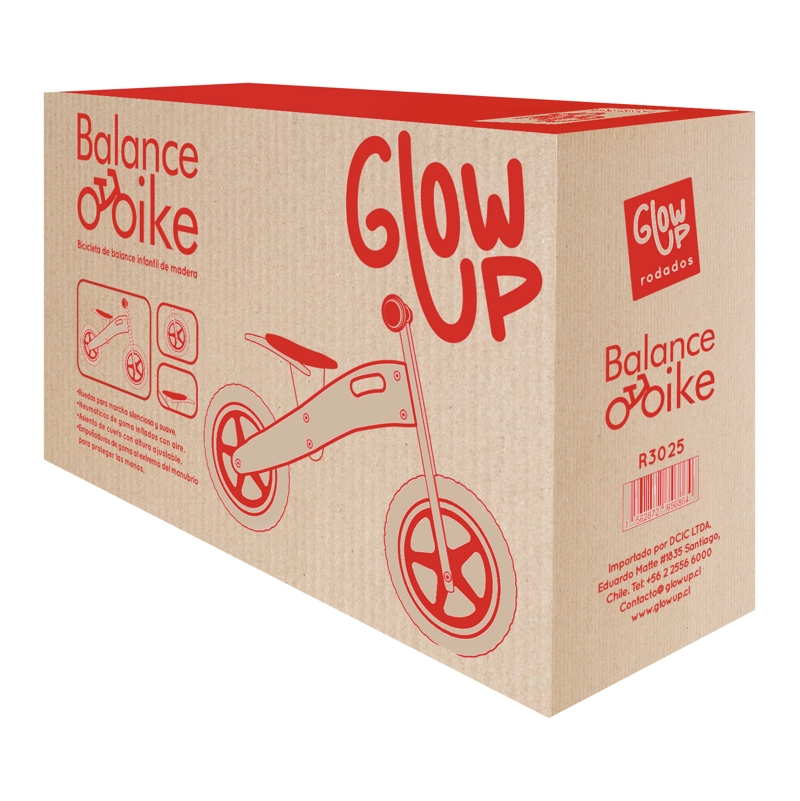 BICICLETA INFANTIL MADERA CELESTE GLOWUP 2 A 6 AÑOS - 8