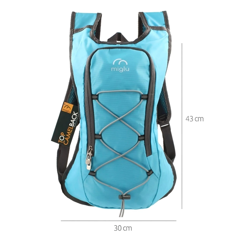 MOCHILA DE HIDRATACIÓN MIGLU R1092 TELA TURQUESA 2L - 6