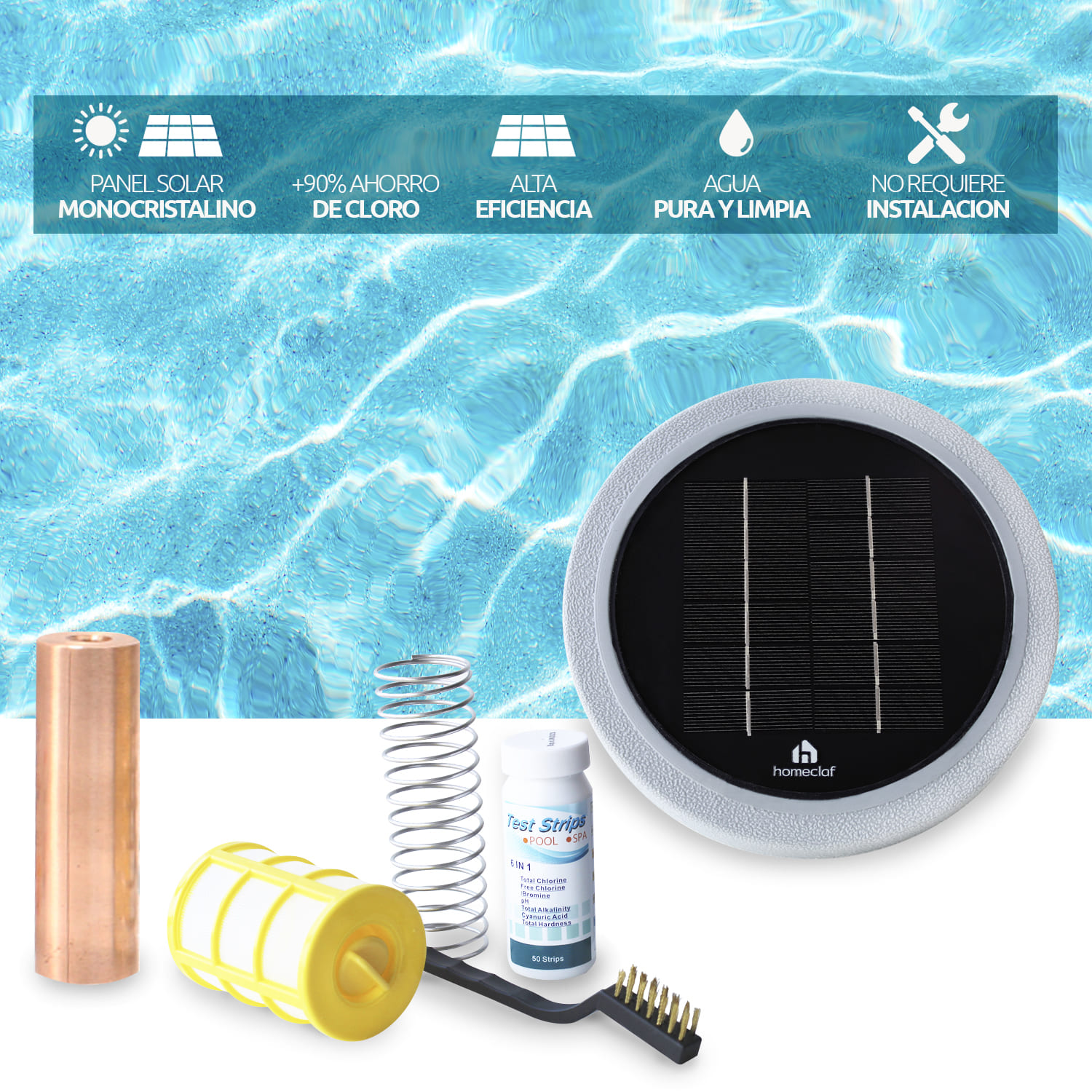 IONIZADOR SOLAR PISCINA HOMECLAF - 7