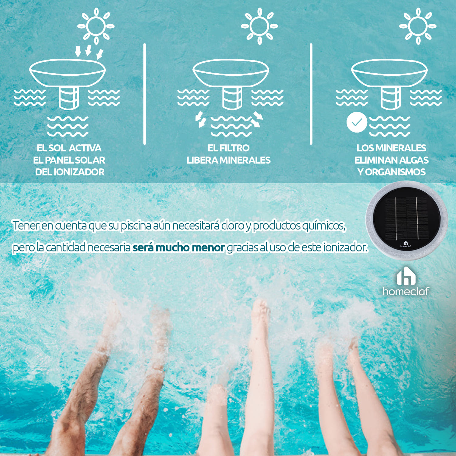 IONIZADOR SOLAR PISCINA HOMECLAF - 9