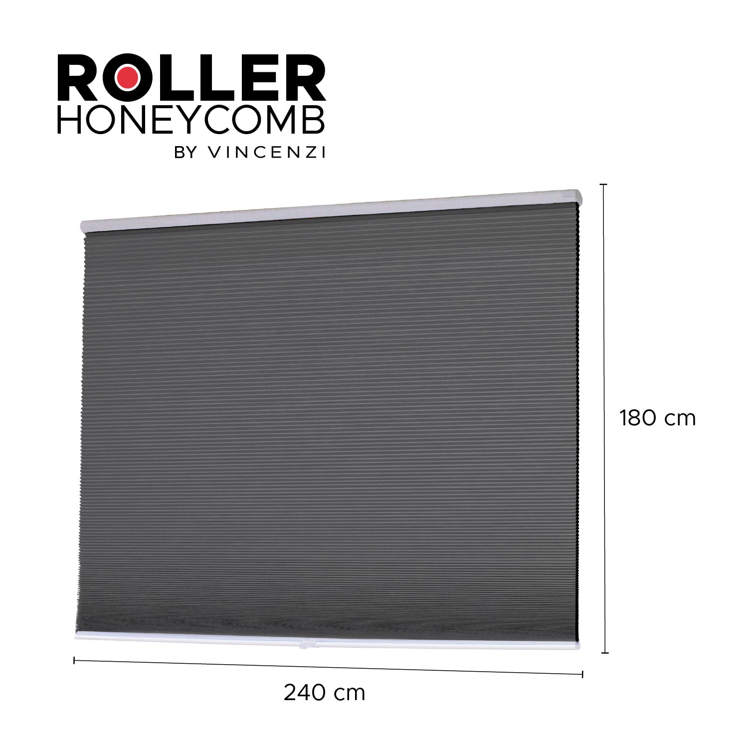 Cortina Honeycomb Termoacústica bloquea sonidos con Protección UV 160x160 cm Gris - 4