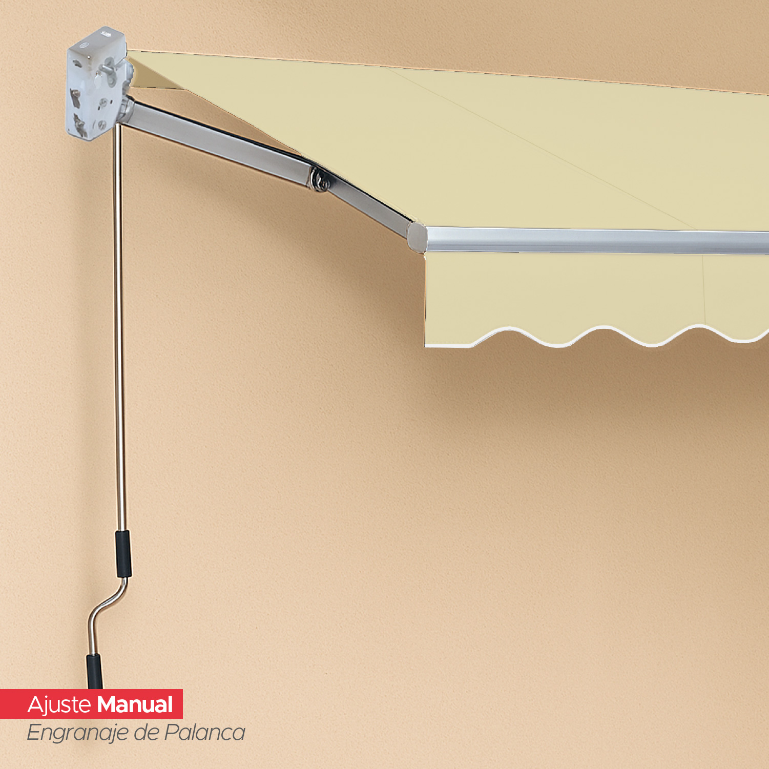 TOLDO BRAZO RETRACTIL 300X250CM BEIGE VINCENZI - 5