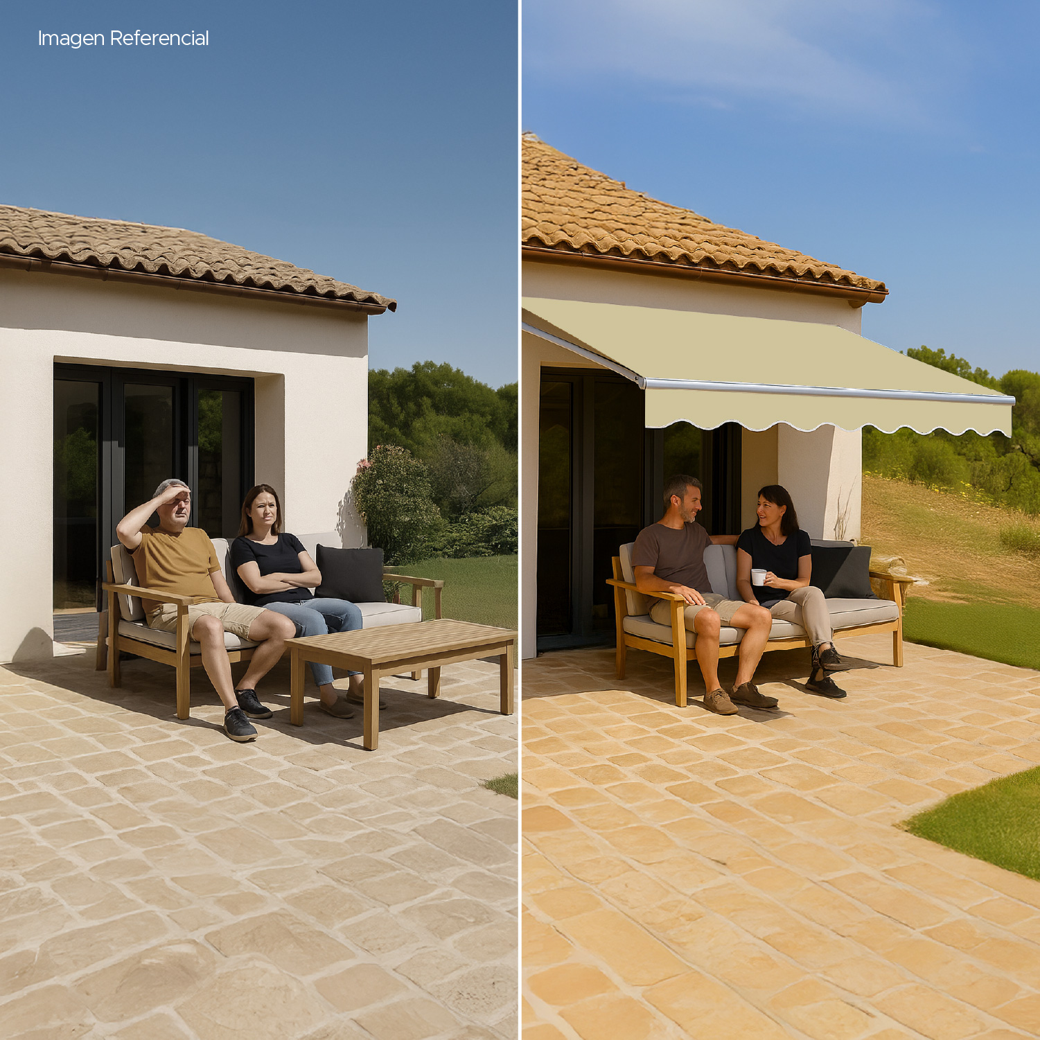TOLDO BRAZO RETRACTIL 300X250CM BEIGE VINCENZI - 10