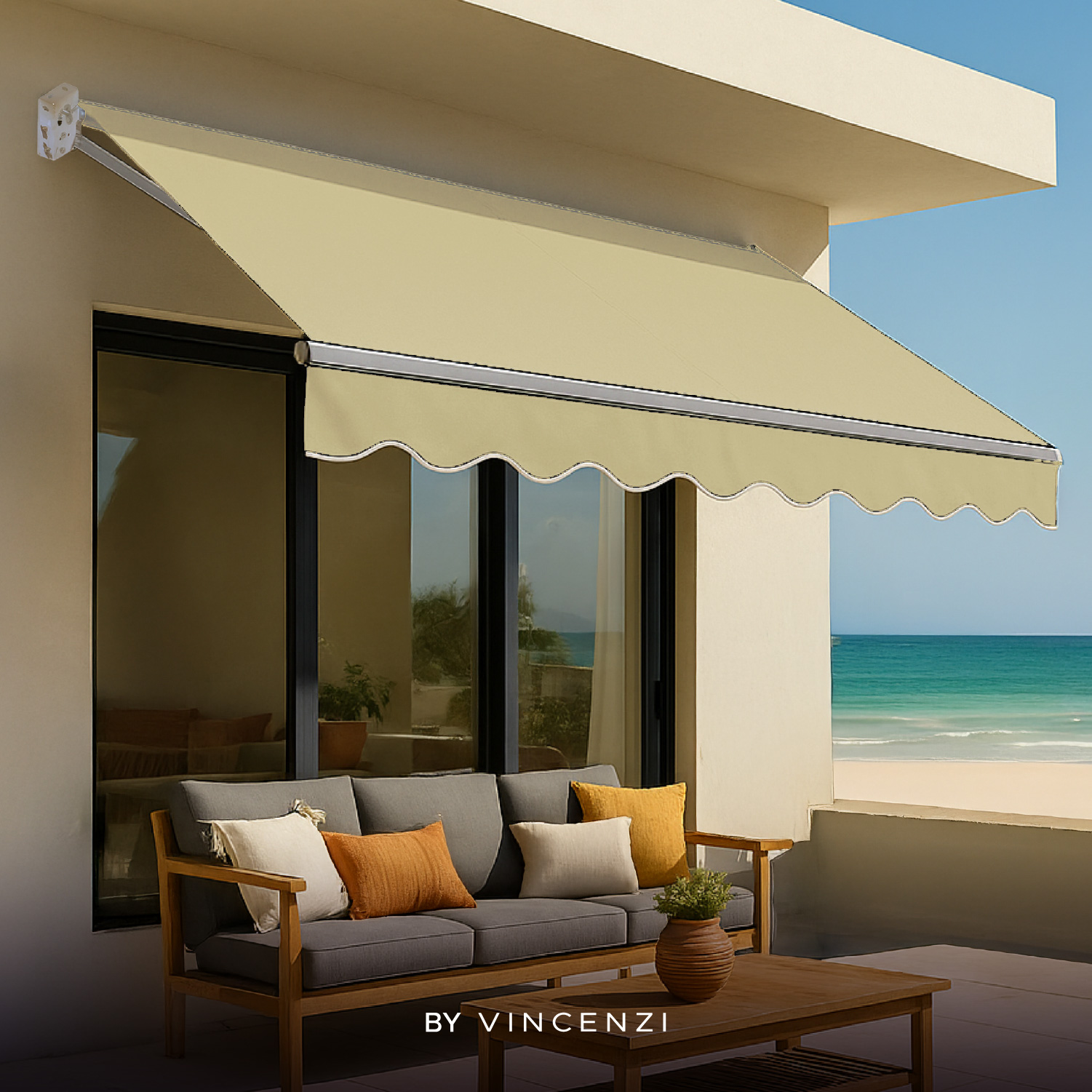 TOLDO BRAZO RETRACTIL 300X250CM BEIGE VINCENZI - 11