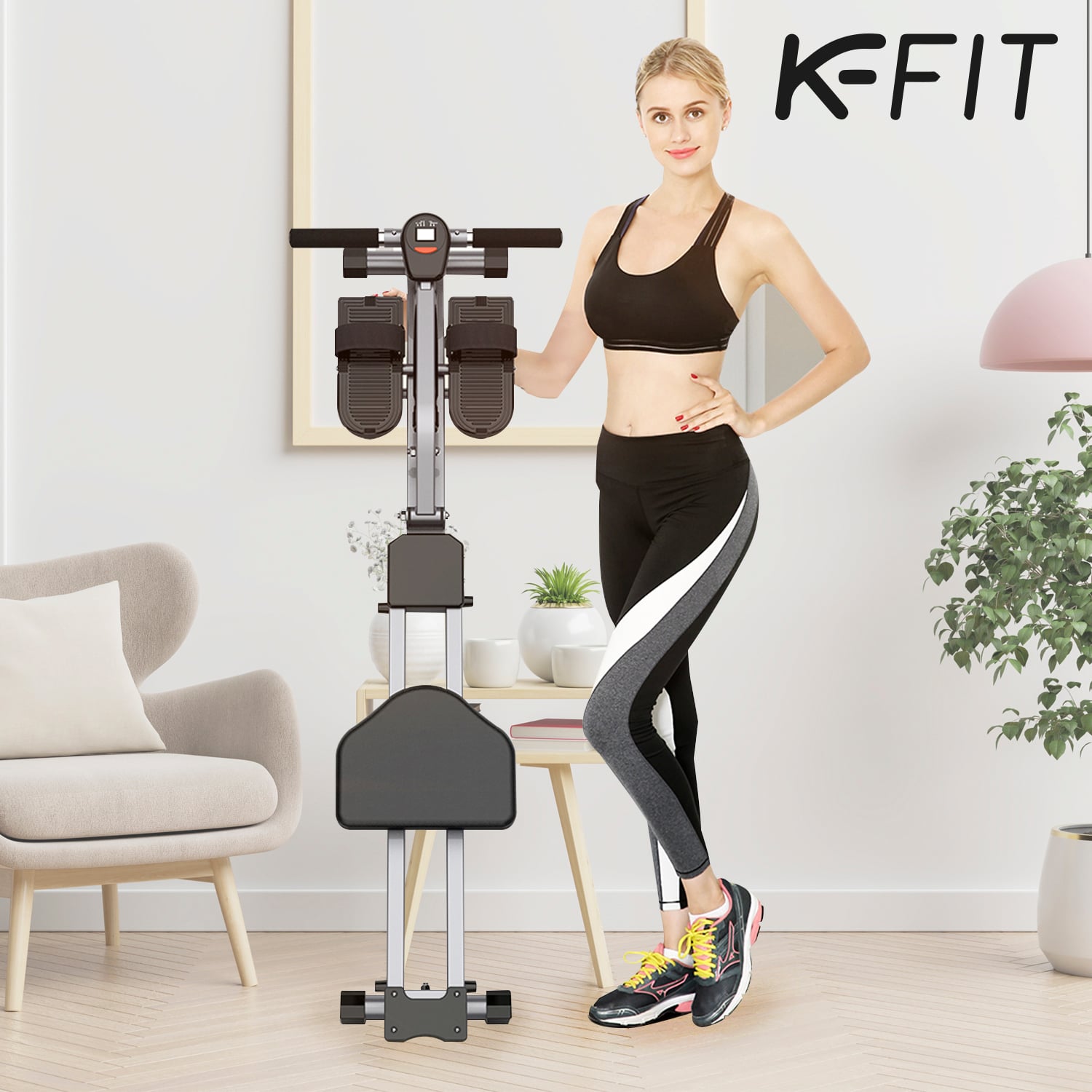 MÁQUINA REMADORA K-FIT R5953 CAPACIDAD 150 KG - 4