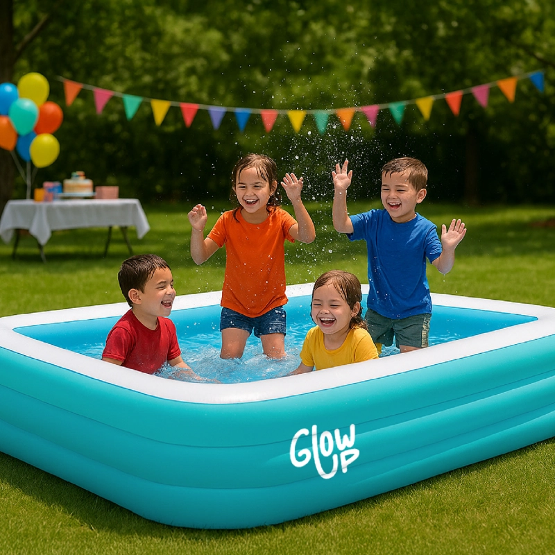 Piscina Inflable GlowUp 210x150x65 cm Color Celeste - 10