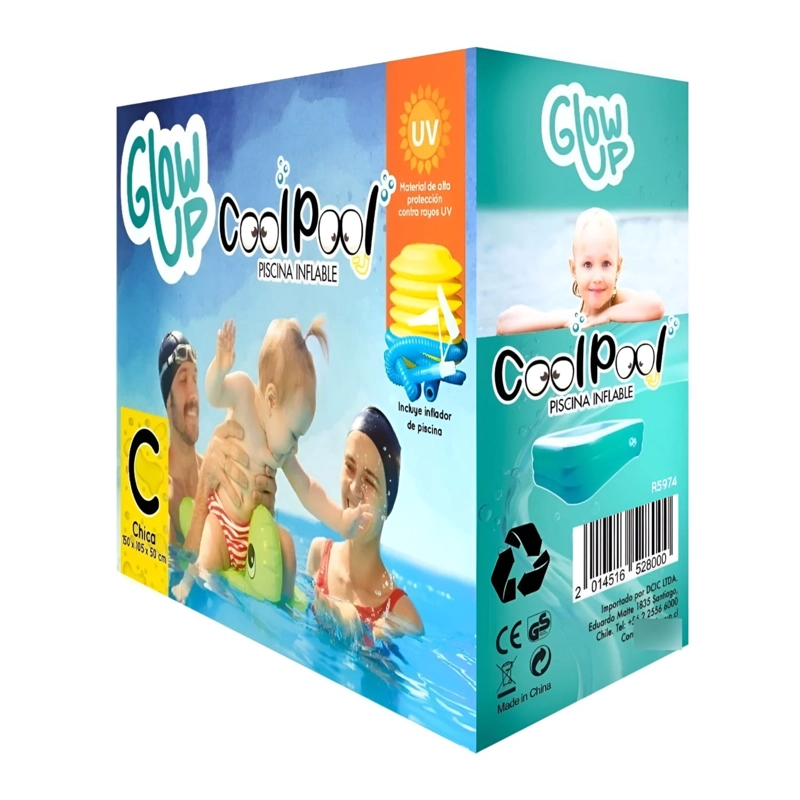 Piscina Inflable GlowUp 210x150x65 cm Color Celeste - 8