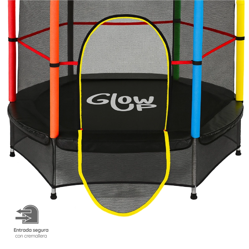 Cama Elástica GlowUp 1,40 x 1,60 mt 4,5 Ft Malla Seguridad Superior - 6