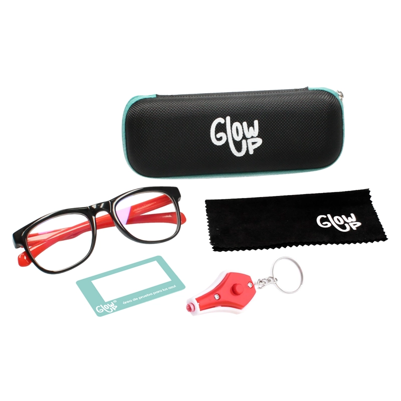 LENTES INFANTIL FILTRO LUZ AZUL BLACK RED - 1