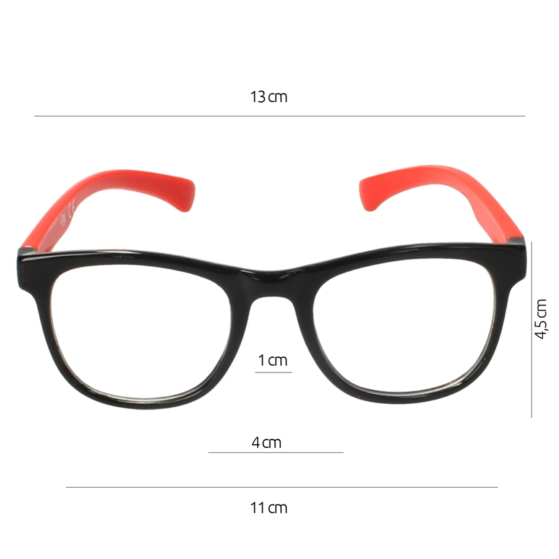 LENTES INFANTIL FILTRO LUZ AZUL BLACK RED - 3
