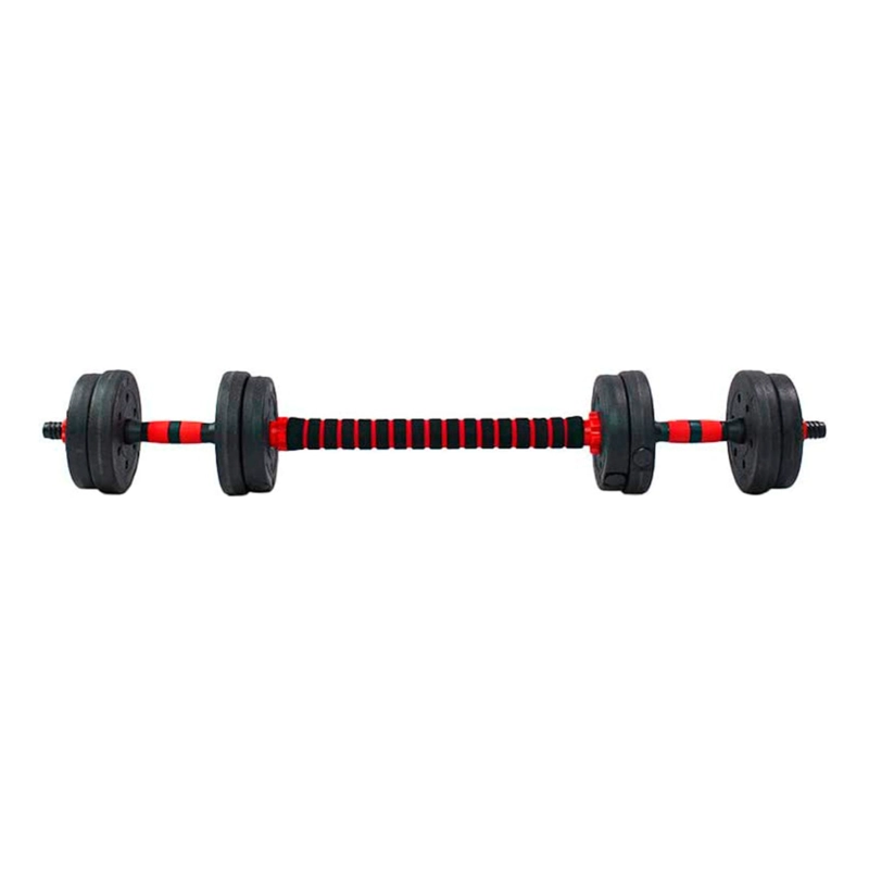 SET MANCUERNAS CON BARRA AJUSTABLE 20KG - 2