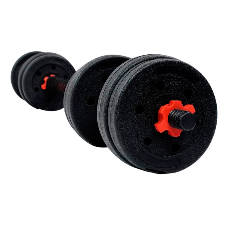 SET MANCUERNAS CON BARRA AJUSTABLE 20KG - 4