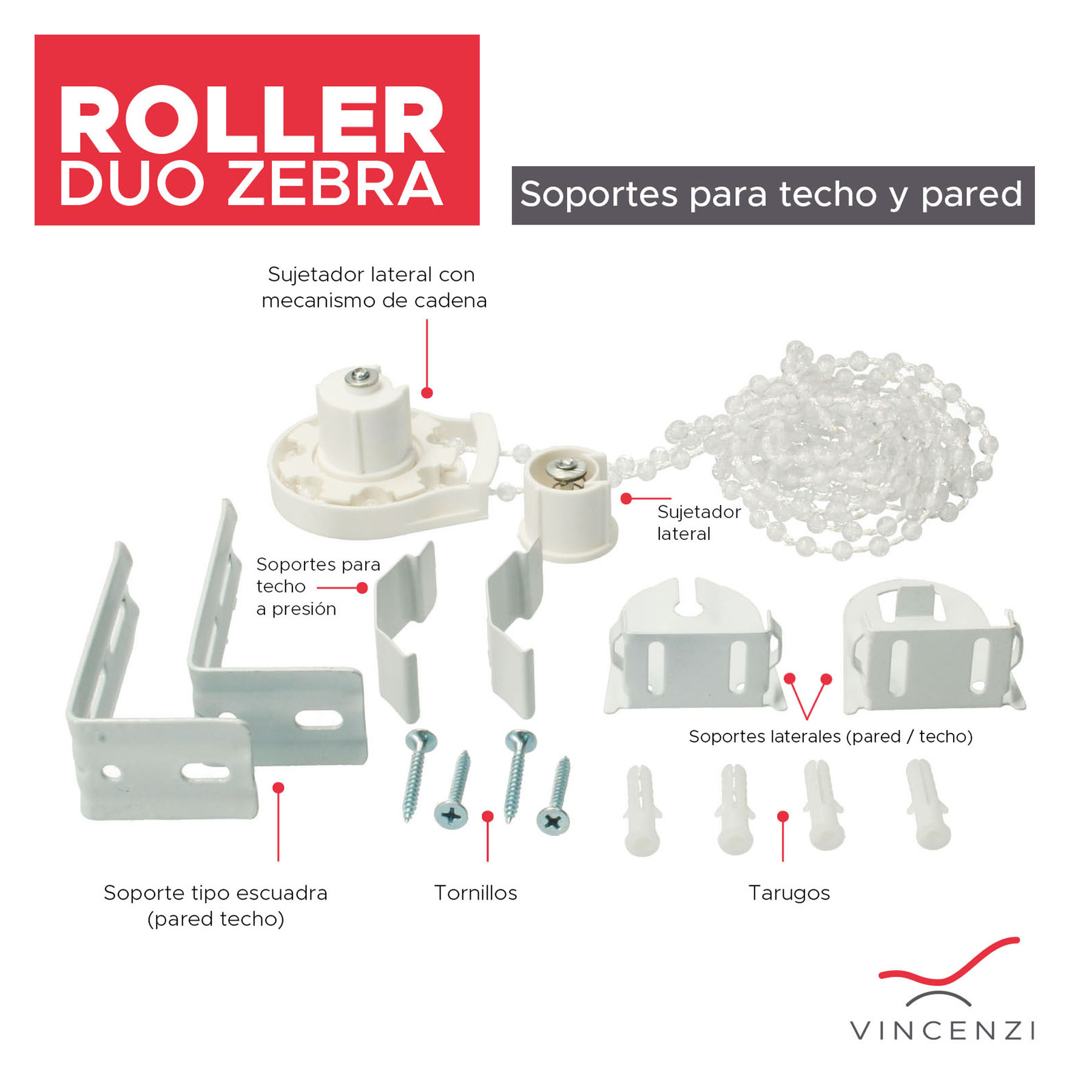 KIT INSTALACIÓN CORTINA ROLLER DUO - 1