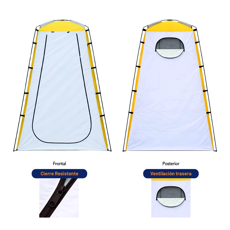 Baño Químico Portátil con Carpa y Ducha Solar 20 L para Camping - 4